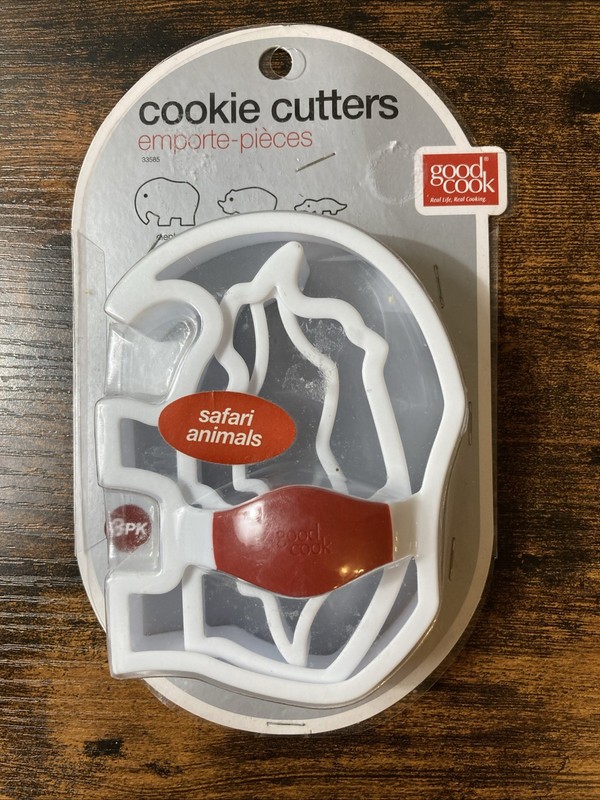 Elephant Rhino Alligator Safari Wild Animals 3 Pack Cookie Cutters Lot Kid Party