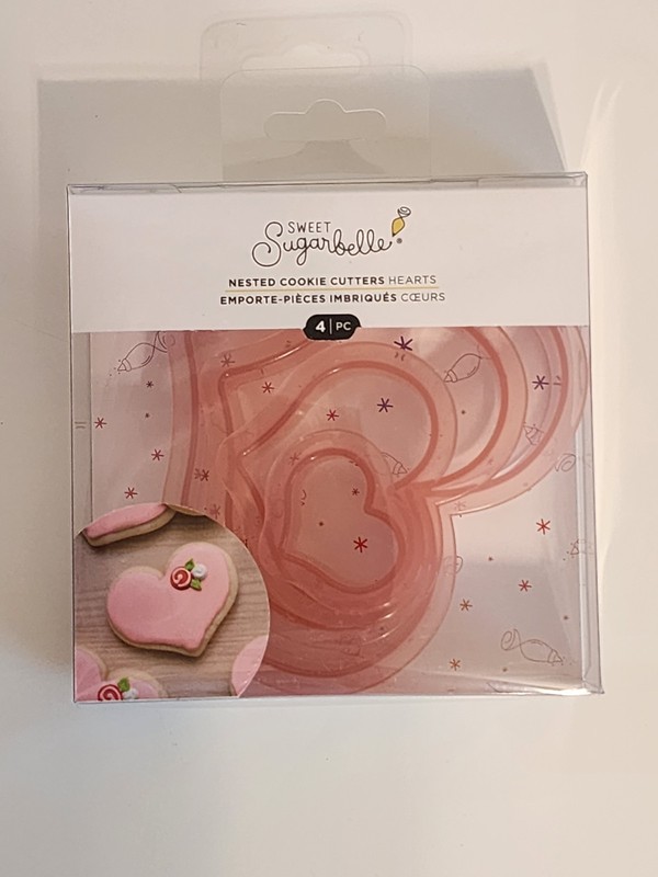 Sweet Sugarbelle Nested Cookie Cutters Hearts 4 piece Set NIB Valentine Love