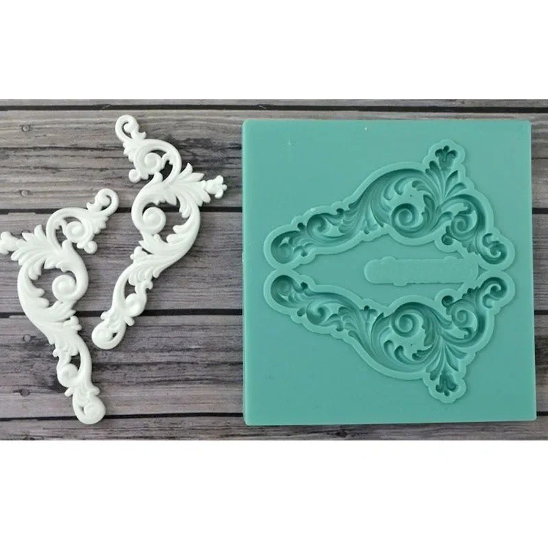 European Retro Baroque Scroll Silicone Mold Fondant Sugarcraft chocolate gumpast