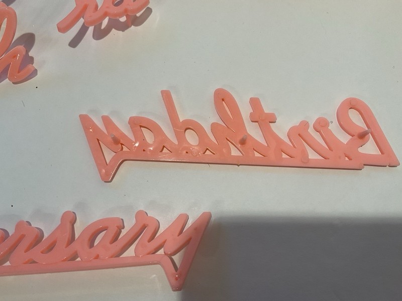 Vintage 1960s Plastic Happy Birthday Cake Anniversary Decoration 1-100 Year MCM gallery