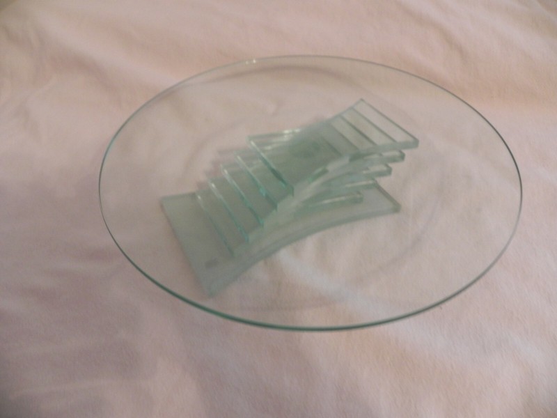 Partylite Stratus 11″ Round Glass Tiered Pedestal Plate, Candle, Cake Display
