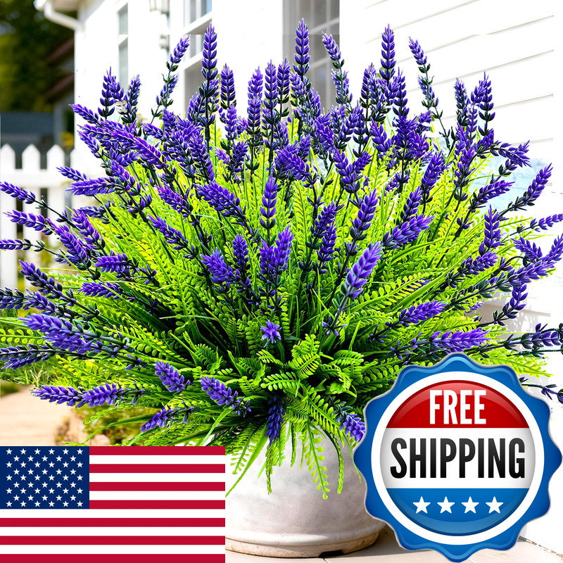 Thinktral 17.8 Tall Artificial Faux Plants Flowers For Outdoor Spring Summer