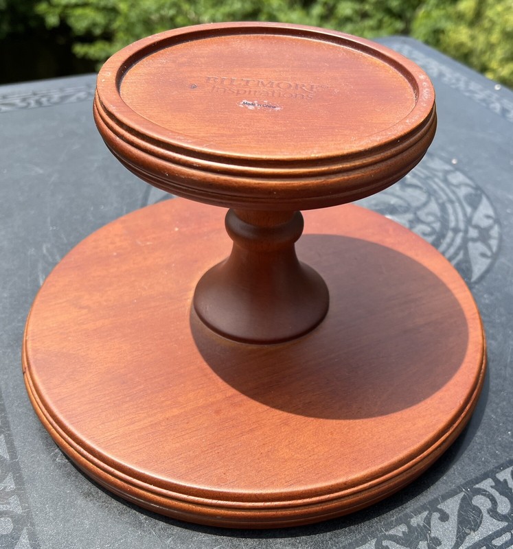 Mahogany Wooden Pedestal Cake Salver Biltmore Inspirations Collection gallery