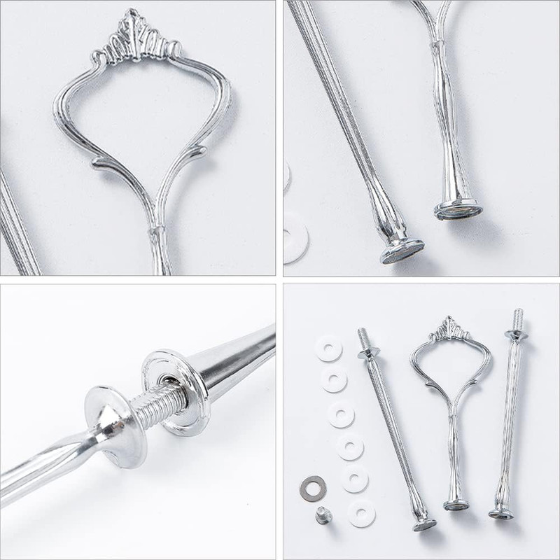6 Sets Cake Tray Stand Handle, 3 Tier Cake Stand Fittings Hardware Holder for W gallery
