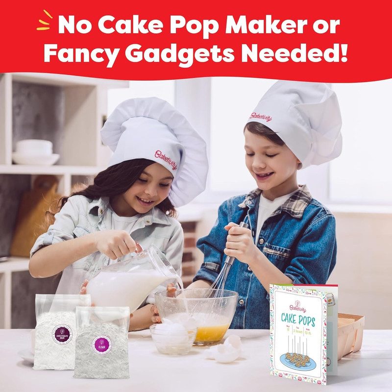 DIY Cake Pop Baking Kit for Kids - Premeasured Ingredients, Decorating Supplies gallery