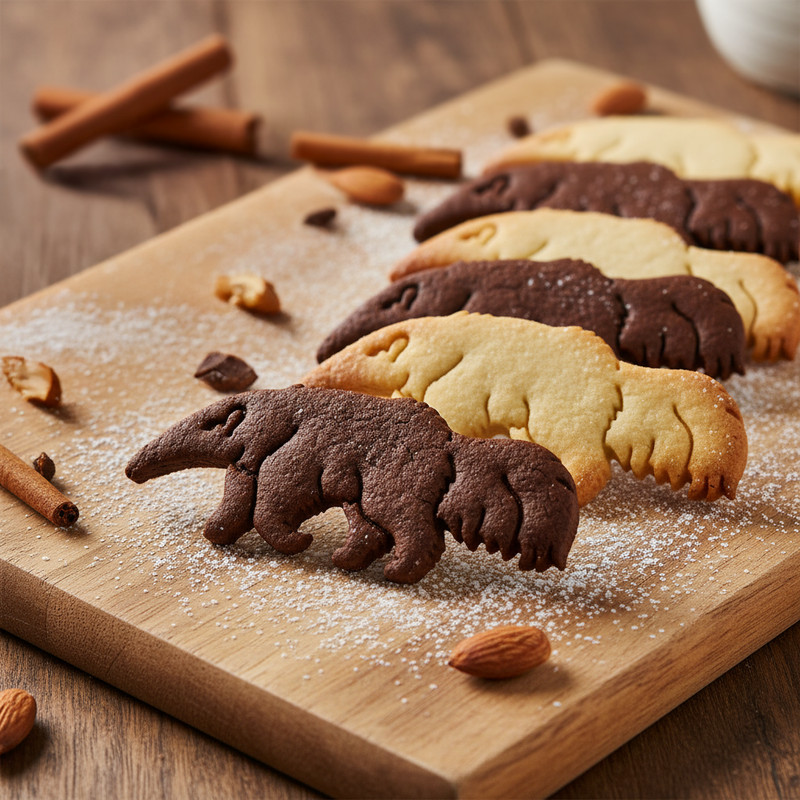 Set of 2 Anteater Cookie Cutters - Rainforest South American wildlife animal zoo gallery