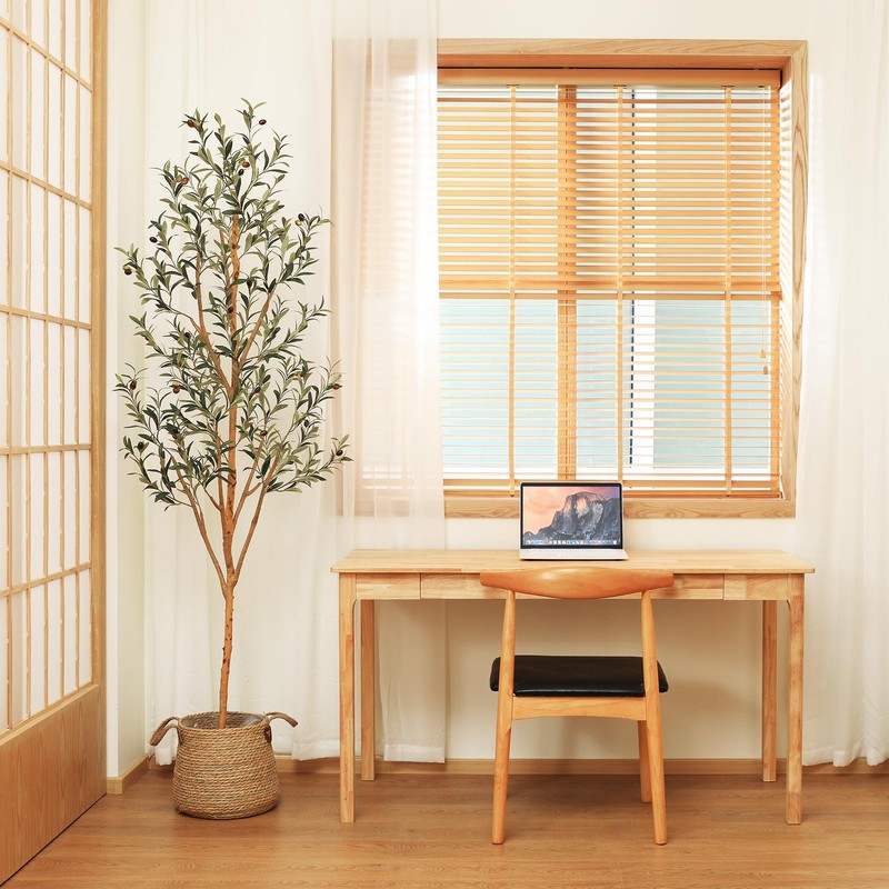 Kazeila Artificial Olive Tree 7Ft Tall Faux Silk Plant For Home Office Decor gallery