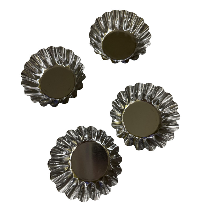4 PCS Cake Aluminum Lined Cupcake Egg Tart Cookie Flower Mold Mould Tool Hot US gallery