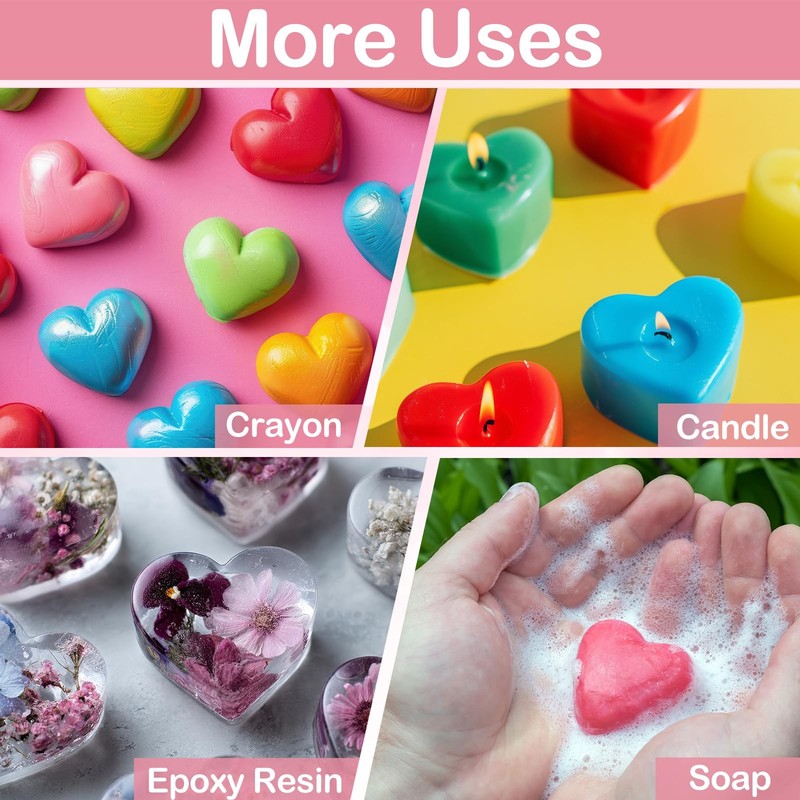 Pink Heart Shaped Mold Silicone 10Cavity For Chocolate Candy 3 PCS gallery