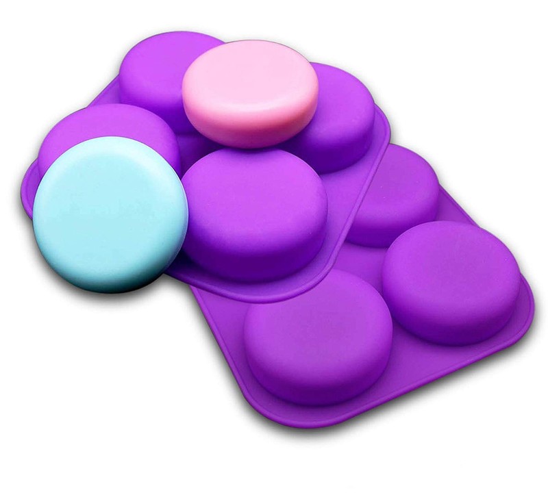 Mose Cafolo 2 Pcs Glossy Silicone Molds 4 Cavity Round 2pcs 4