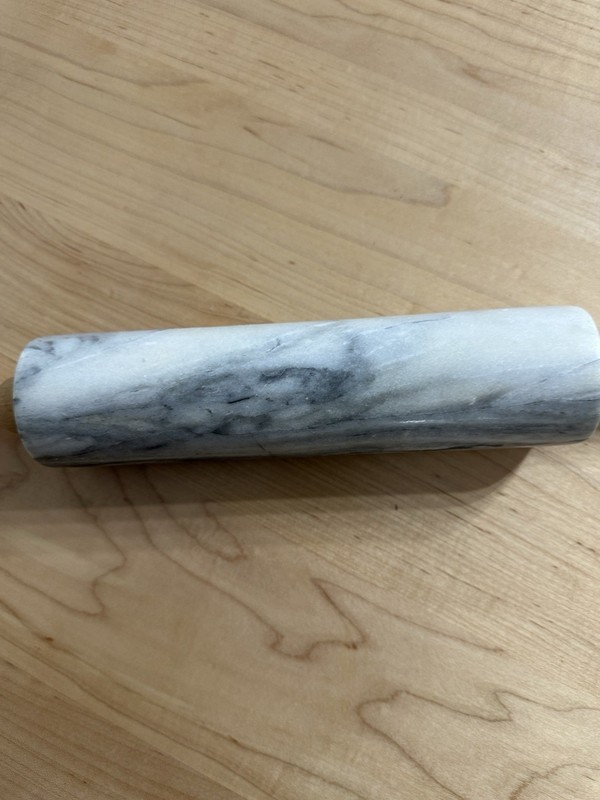 Polished Marble Stone Rolling Pin 18” Dough Roller Heavy Duty 10” Stone Barrel gallery