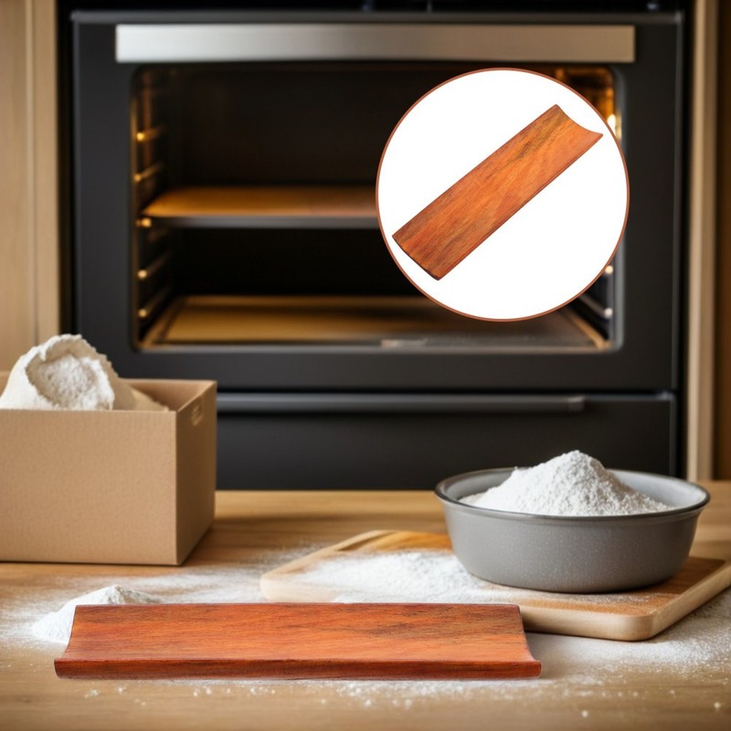 Rolling Pin Wooden Base Rack Counter Holder Kitchen Stand Display for