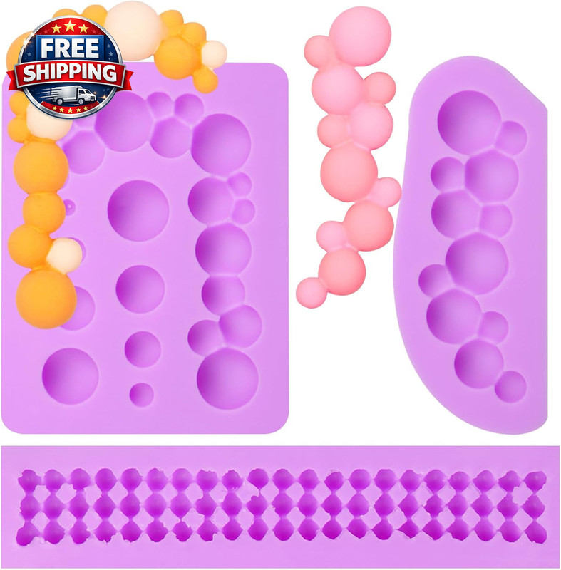 3D Semi Sphere Silicone Molds Pearl Bubbles Ball Fondant Molds Bubble Silicone M