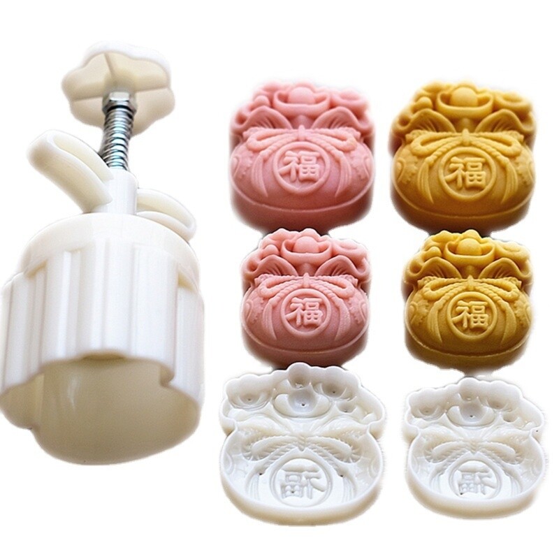 Mold with 2 Seals Mid-autumn Moon Cake Mold Set Pressed Cookie gallery