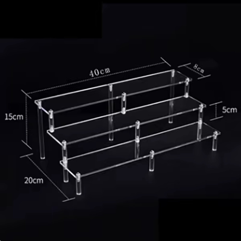 Clear Acrylic Display Stand for Anime Figures Cupcake Shelf Organizer Desserts H gallery