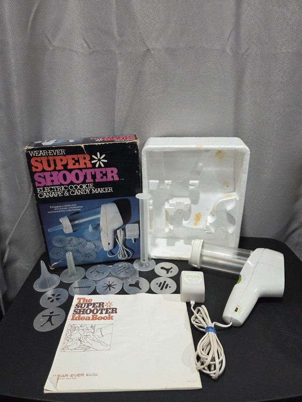 Wear-Ever Super Shooter 70001 Electric Cookie Press Candy Canape Tested Works