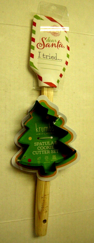 Christmas Spatula & Cookie Cutter Set By Krumbs Kitchen, “Dear Santa, I Tried…