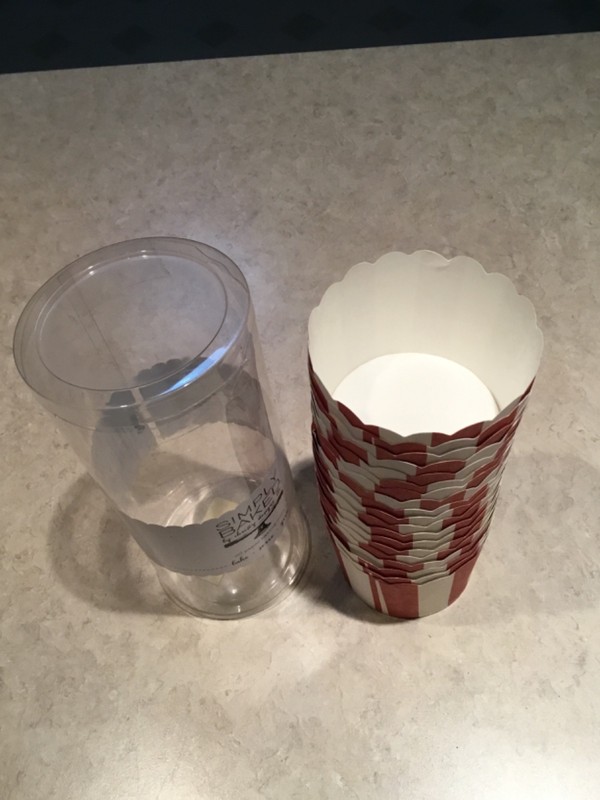 Simply Baked Paper Baking or Snack Cups Red White Stripes - 19 gallery