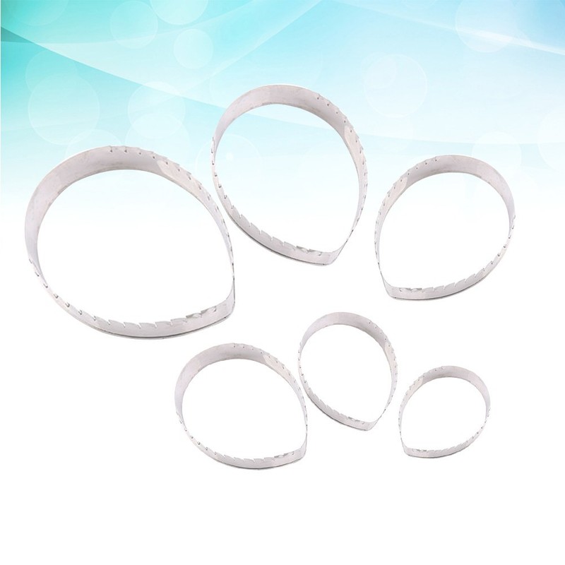 6 Pcs Stainless Steel Rose Leaves Petals Shaped Biscuit Molds for Baking gallery