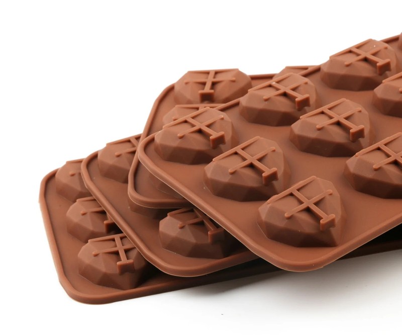Heart Chocolate Mold 15 Cavity Diamond Love Silicone Candy Baking 3D Wedding New gallery