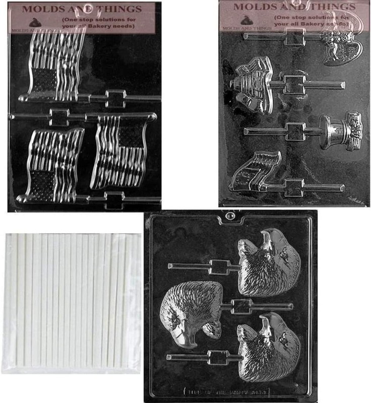 American Flag Chocolate candy mold Egle Chocolate mold Liberty Bell candy mold