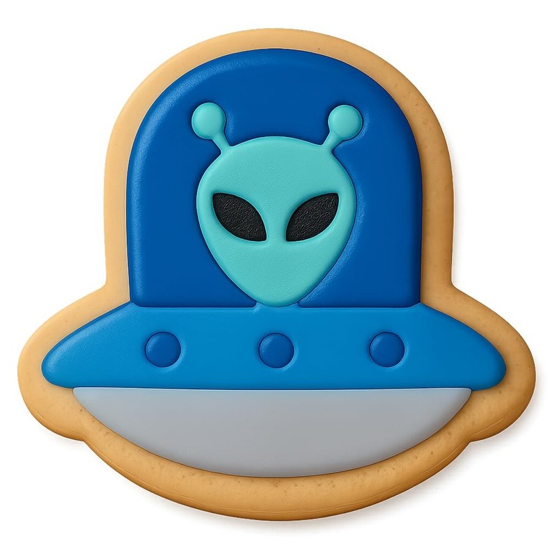 Galactic Cruiser Alien Cookie Cutter & Stamp - 4x3.6 gallery
