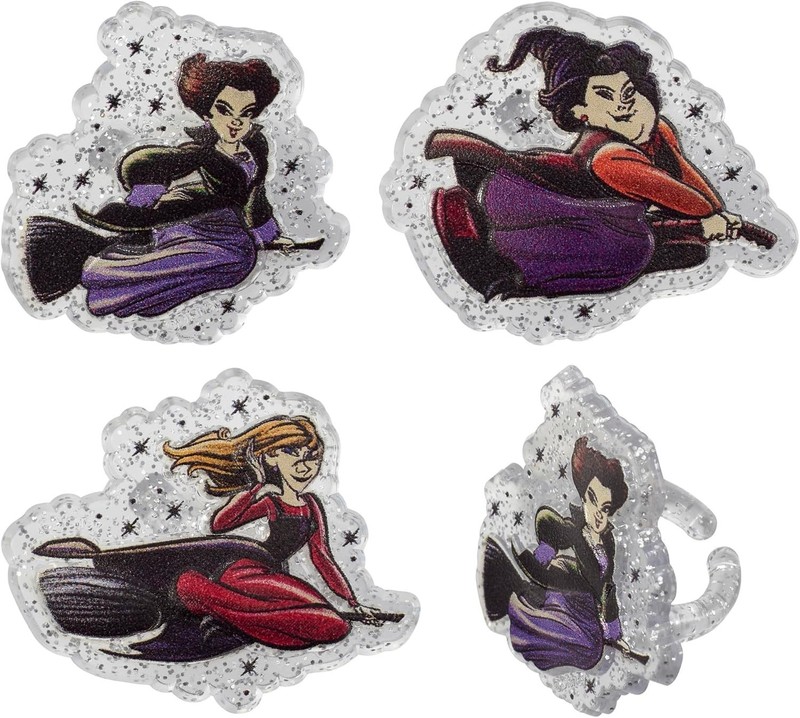 Decopac Disney Hocus Pocus Forever Cupcake Rings 72 rings New in Package Sparkle