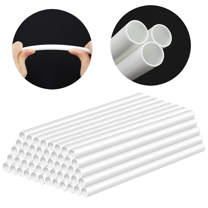 DOERDO 50Pieces Plastic White Cake Dowel Rods 0.5 Inch Diameter for Tiered Ca... gallery