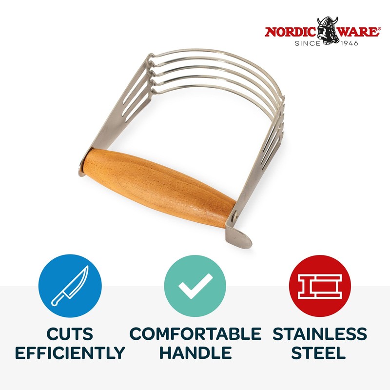 Pastry Blender with Beechwood Handle, Stainless steel blades gallery