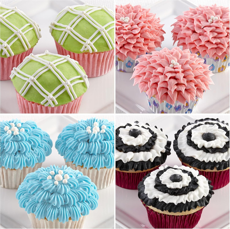Decorating Bags and Tips Set – 12 Disposable 12-Inch Piping Bags with 8 Metal... gallery