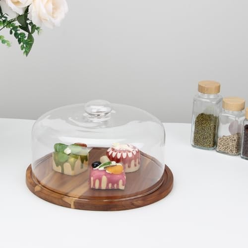 10" Glass Cake Dome Cover Round Clear Pastry Display Cloche Food Service Lid gallery