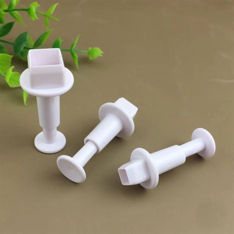 3 Pieces Square Plunger Fondant Cutter Sugarcraft Cake Decorating Tools DIY gallery