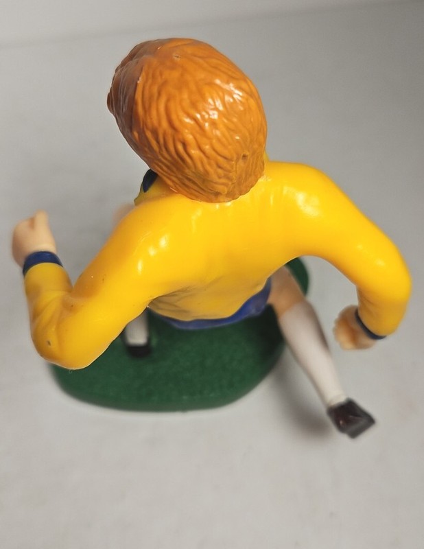 Vintage 1979 Wilton Cake Topper Boy Soccer Player Tongue Out Kicking Ball 5-1/2" gallery