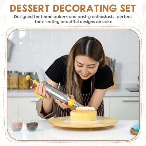 Dessert Decorating Set, Cake Decorating Kit with 6Pcs Stainless Steel Pink gallery
