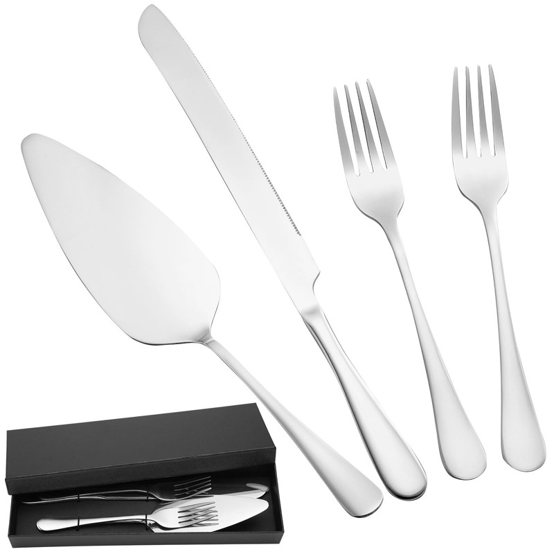 Cake Cutting Set for Wedding, 11 Inch Silver Stainless Steel Pie Spatula, Pie…