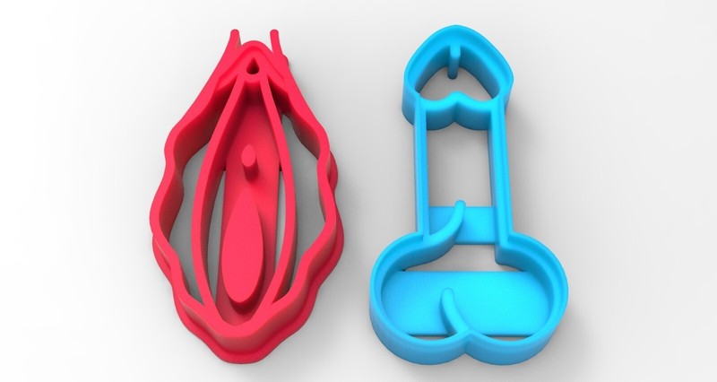 XXX Penis Vagina cookie cutters