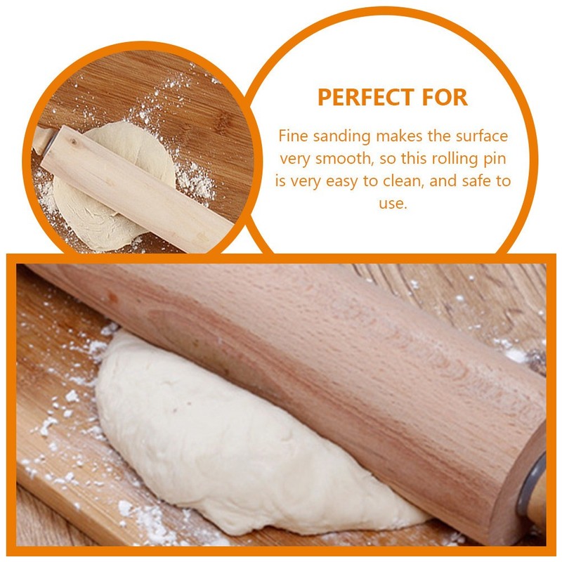 Wood Pastry Pizza Roller Baking Rolling Pin Kitchen Dough Rollers gallery
