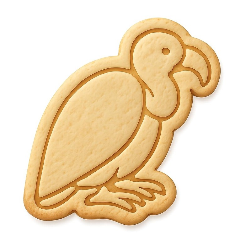 Resting Vulture Cookie Cutter & Stamp, Fondant & Clay - 4x3 gallery