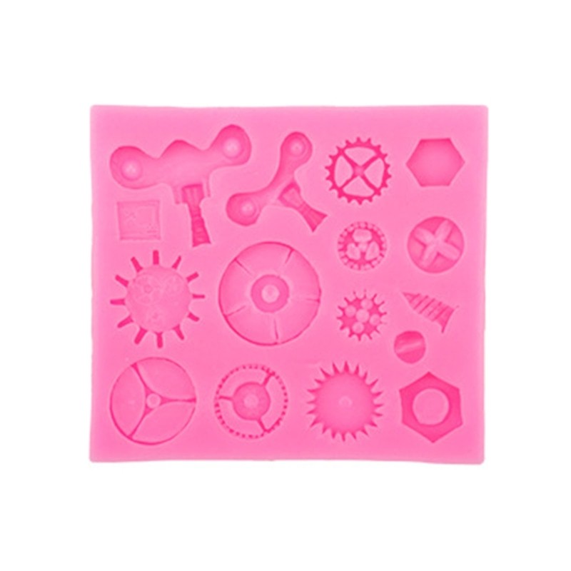 Steampunk Clocks Gear Cake Mold Fondant Cake Grade Silicone Baking Mould