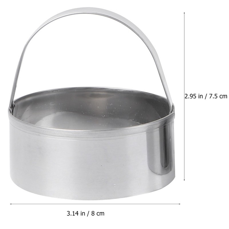 3 Pcs Stainless Steel Cookie Cutter Round 3-piece Set (flat Model) Man gallery