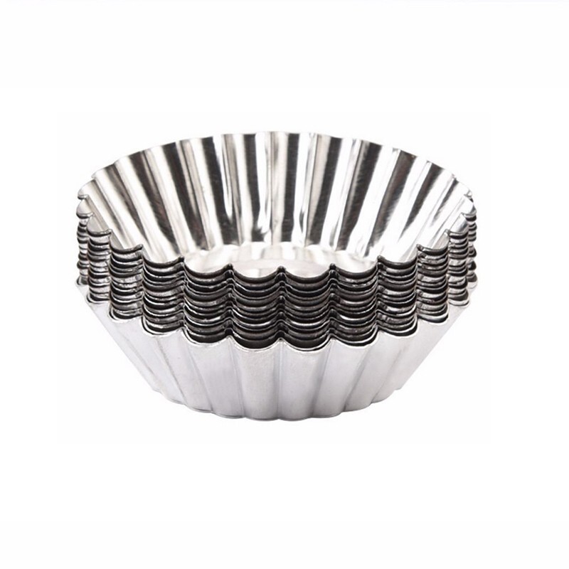 Aluminum DIY Small Cake Cup Egg Tart Cookie Mold Baking Prop Tools
