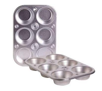 2 X Toaster Oven Size 6-cup Metal Muffin / Cupcake Pan (1, 1 1 – Pack, Silver