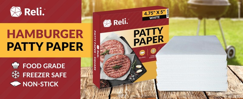 (250 Pa) Hburr Patty Paper (4.75" x 5",Square) | Wax Paper gallery
