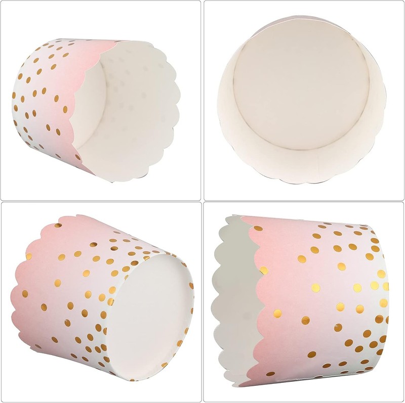 50 Pcs Colorful Greaseproof Paper Baking Cups Large 5 Oz Cupcake Paper Liners US gallery