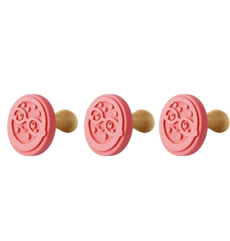 Lot 3 Wilton Rosanna Pansino Nerdy Nummies Round Cookie Stamp For 3.25″ Cookies