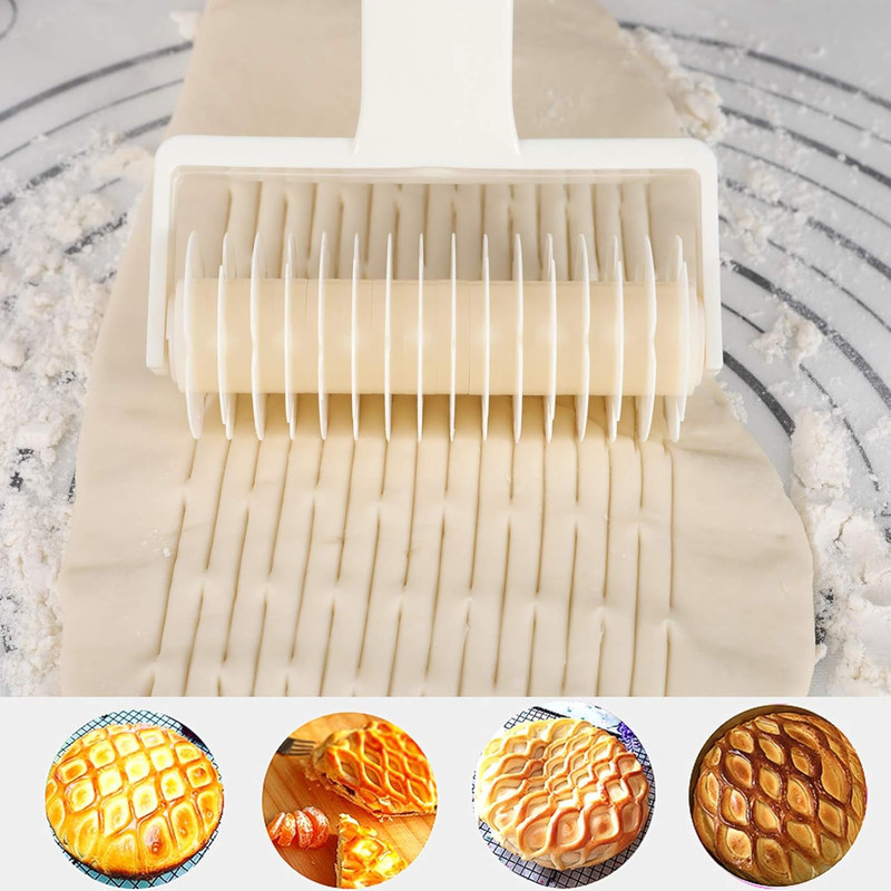 2Pcs Lattice Roller Cutter Pastry Cutter Roller DIY Baking Tool for Dought Cooki gallery