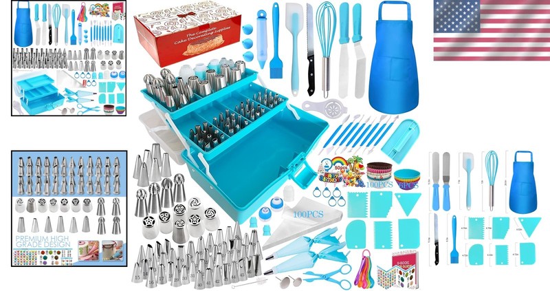 368-Piece Cake Decorating Kit - Complete Baking Supplies with Storage Case gallery