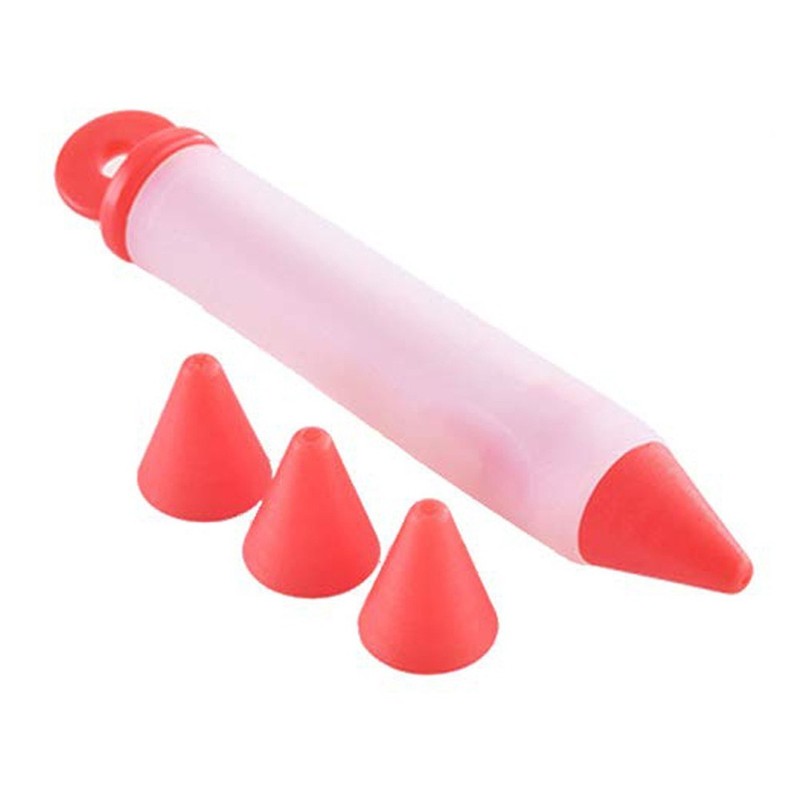 Professional Grade Silicone Writing Pen for Baking Decoration 12 cm Long Red