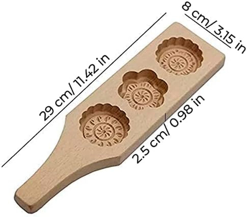 Wooden Cookie Molds for Baking - 11.8" Mooncake Mold in Handcrafted Wood for Sha gallery