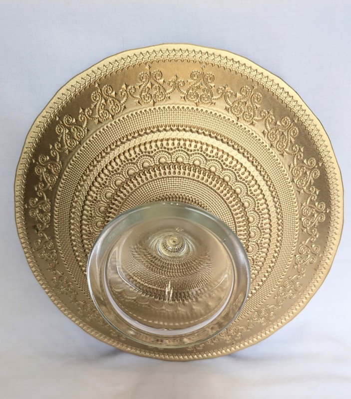 Handmade Turkish Cake Stand Reverse Painted gallery